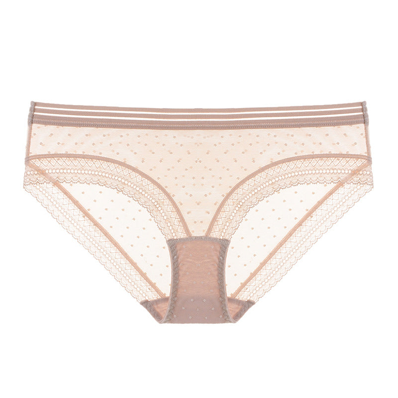 Slip beige Puffy en tulle, vue de face