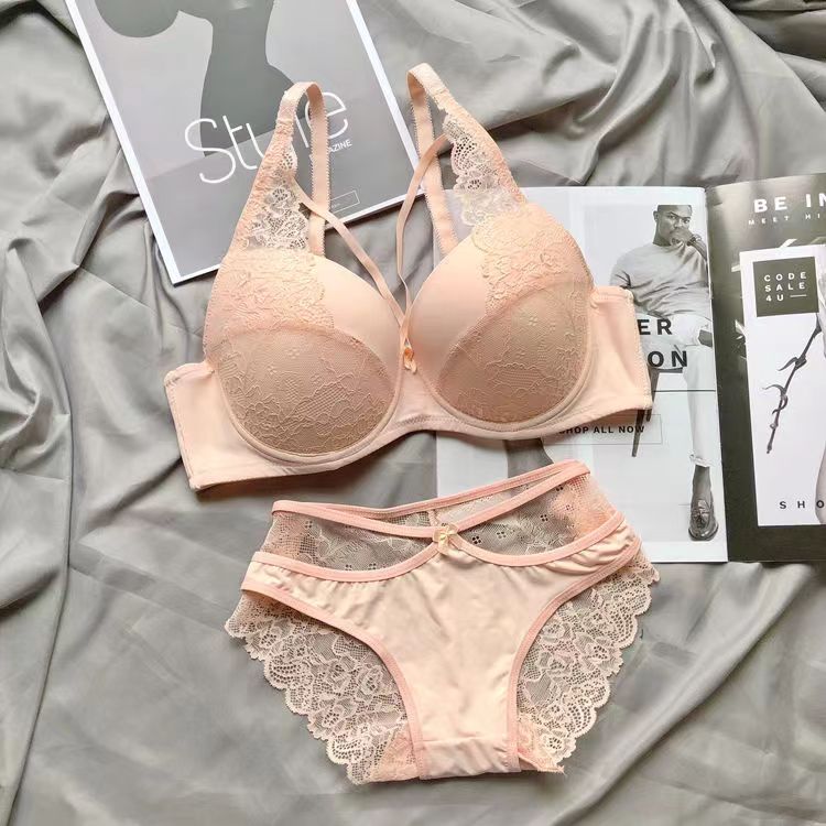 Ensemble soutien-gorge push-up à armatures et slip en dentelle pour femme - Pental (Ensemble)