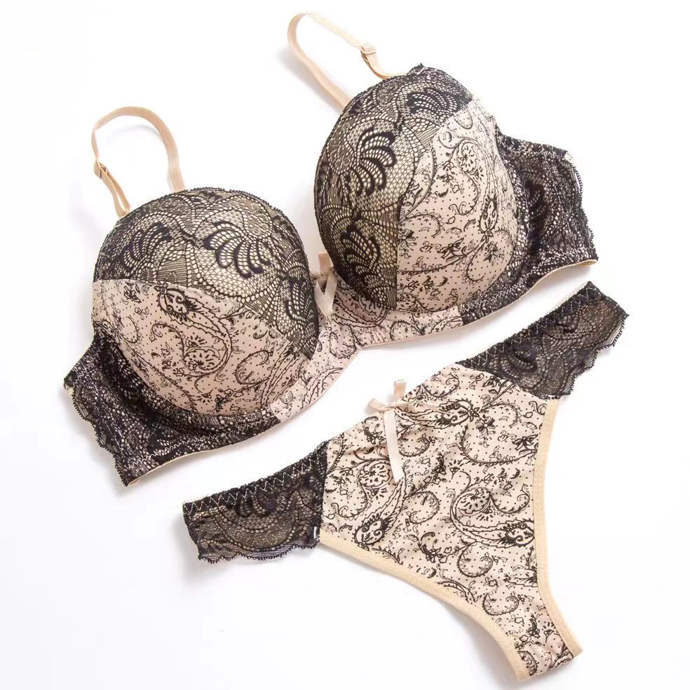 Ensemble soutien-gorge push-up à armatures et slip en dentelle pour femme - Vengas (Ensemble)