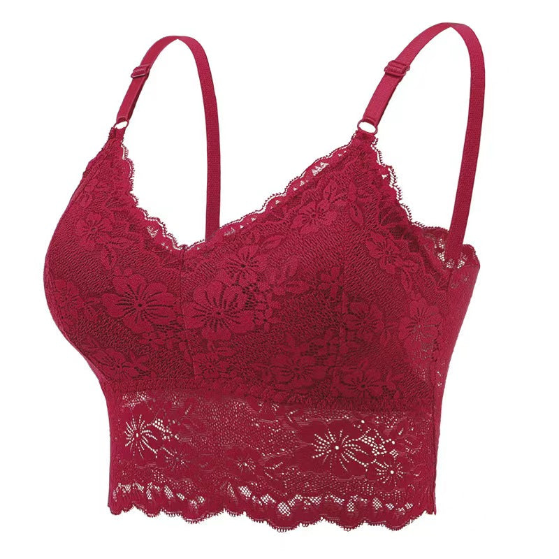 Soutien-gorge brassière en dentelle sans armatures avec bretelles reglables pour femme - Ballmano(bretelles reglables)