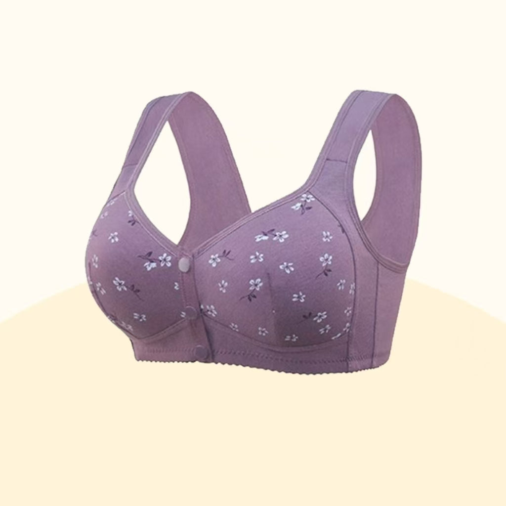 Soutien-gorge sans armatures avec ouverture devant et bretelles larges pour femme – Velana