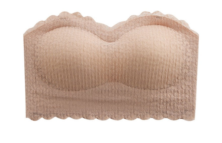 Soutien-gorge brassière bandeau sans bretelles avec coussins intérieurs amovibles pour femme - Nichiwa
