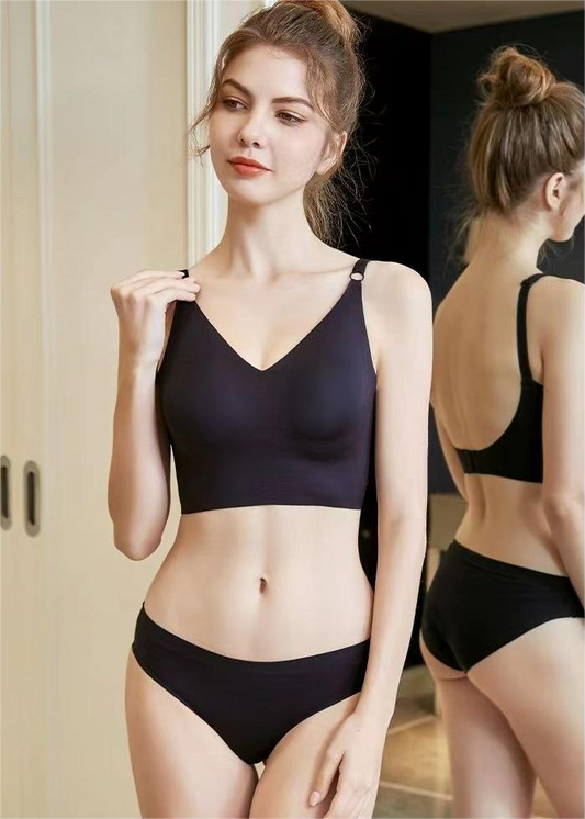 Soutien-gorge dos nu invisible sans armatures avec bretelles réglables pour femme - Cunny