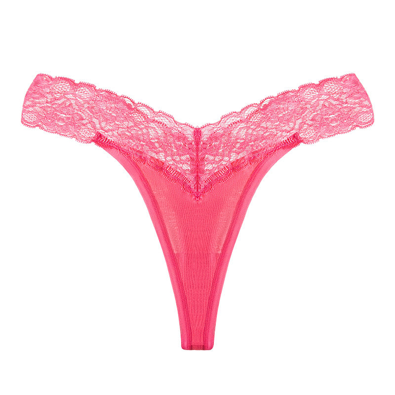 String taille basse en dentelle florale - Yvetta
