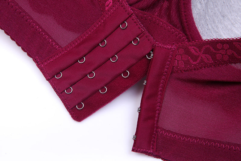 Soutien-gorge push-up à armatures en dentelle et bretelles amovibles pour femme - Balmaca