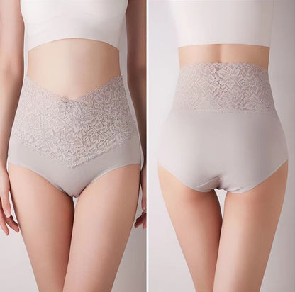 Culotte taille haute en dentelle