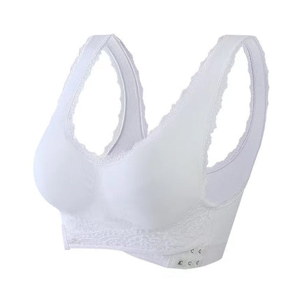 Soutien-gorge brassière maintien croisé en dentelle avec ouverture devant – Icône