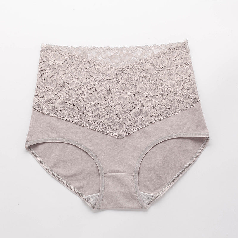 Culotte taille haute en dentelle