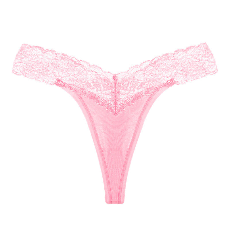 String taille basse en dentelle florale - Yvetta