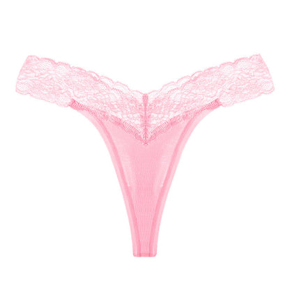 String taille basse en dentelle florale - Yvetta