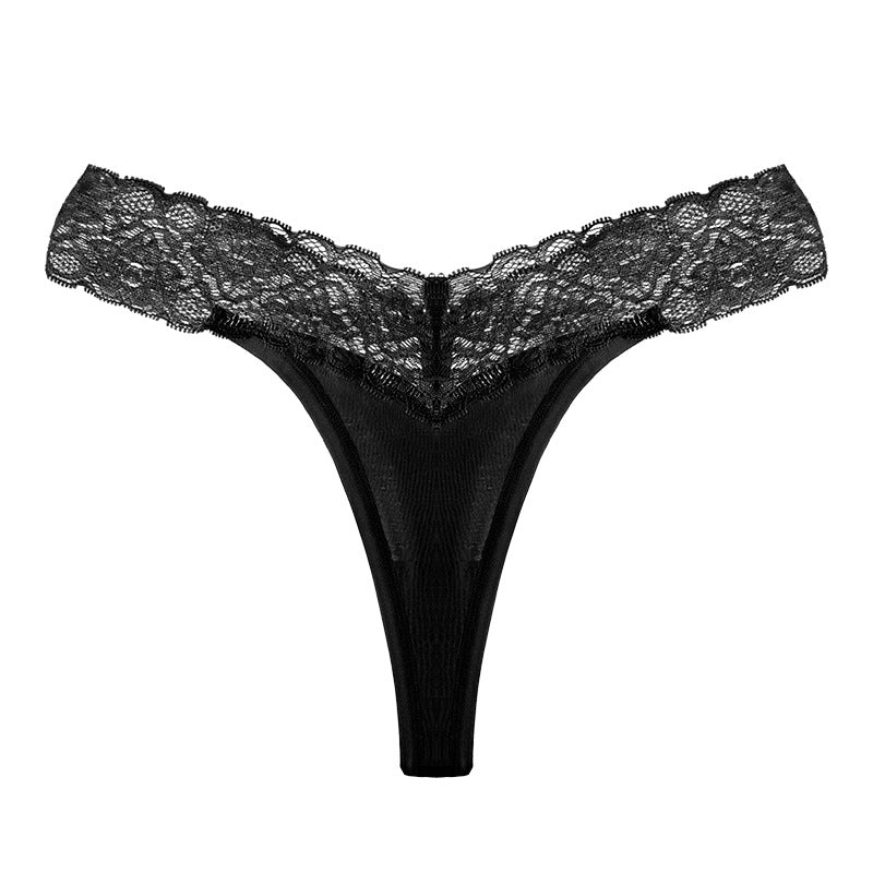 String taille basse en dentelle florale - Yvetta