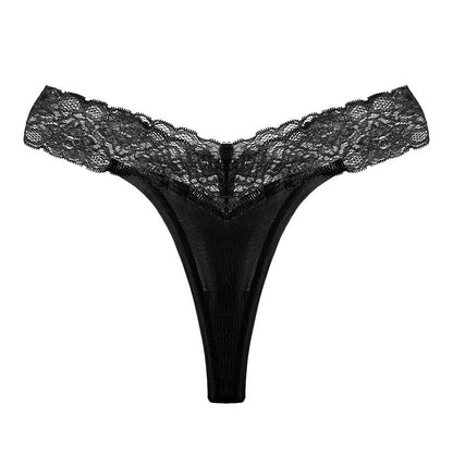 String taille basse en dentelle florale - Yvetta