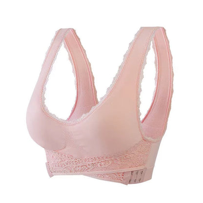 Soutien-gorge brassière Icône rose pâle sans armatures et avec dentelle